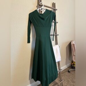 Zara Green Knit Fitted Dress